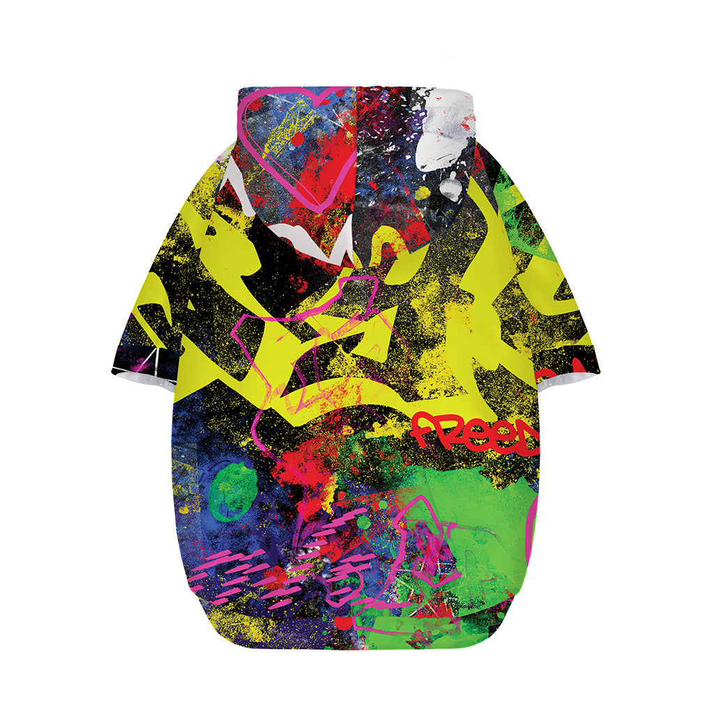 Love NYC Graffiti Print Dog Zip Up Hoodie