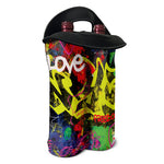 Love NYC Graffiti Print Double Neoprene Wine Tote