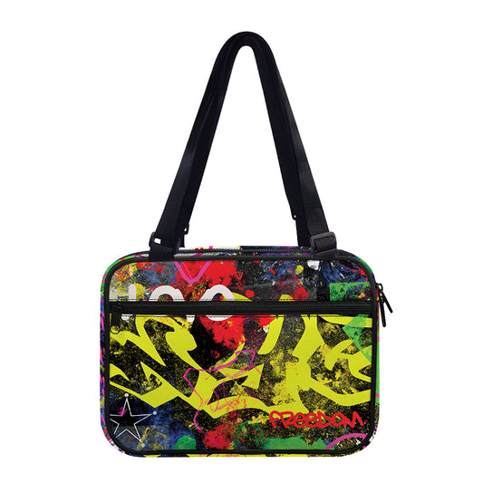 Love NYC Graffiti Print Double Strap Bible Bag