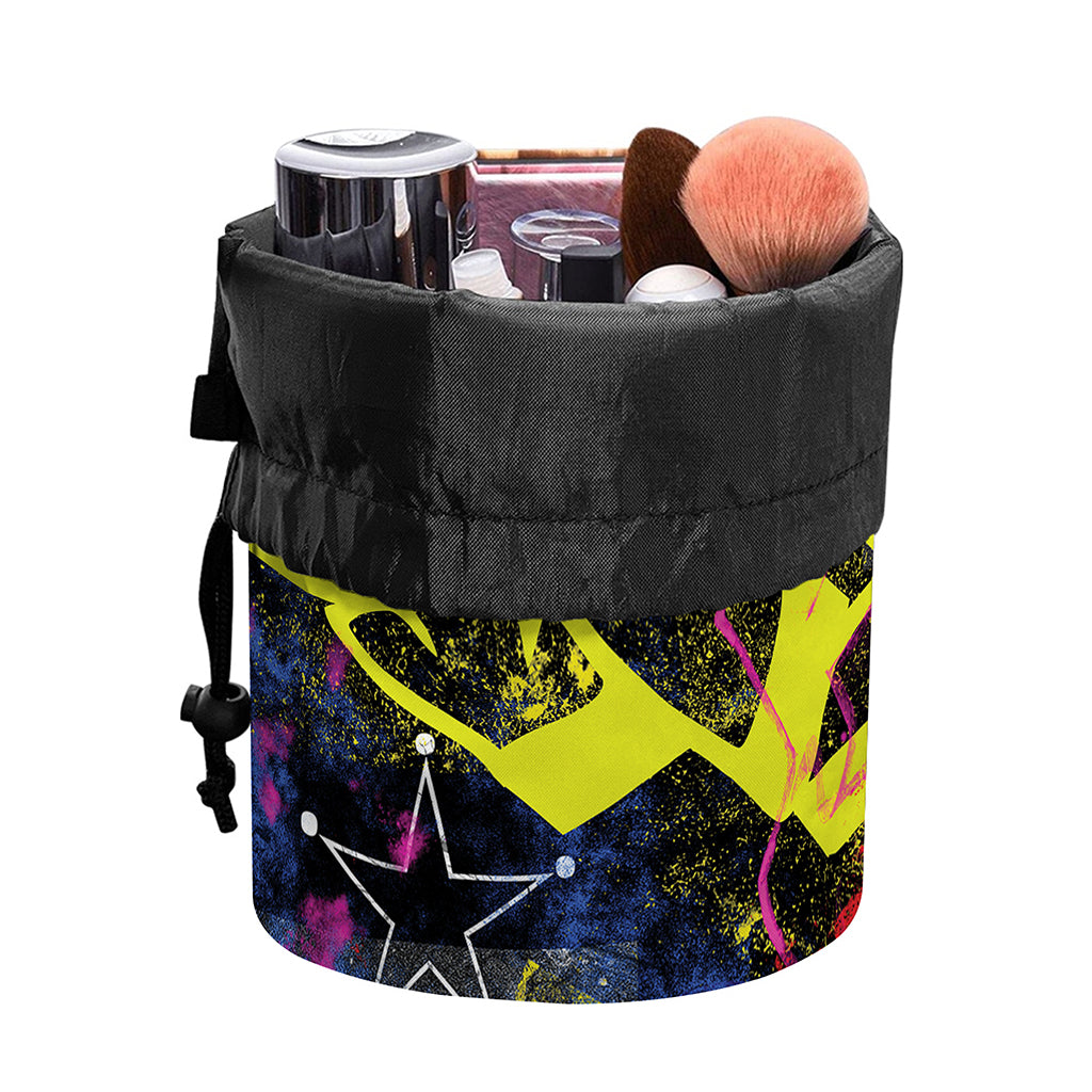 Love NYC Graffiti Print Drawstring Makeup Bag
