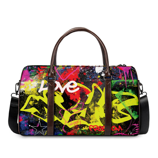 Love NYC Graffiti Print Duffle Bag