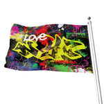 Love NYC Graffiti Print Flag