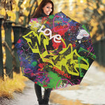 Love NYC Graffiti Print Foldable Umbrella