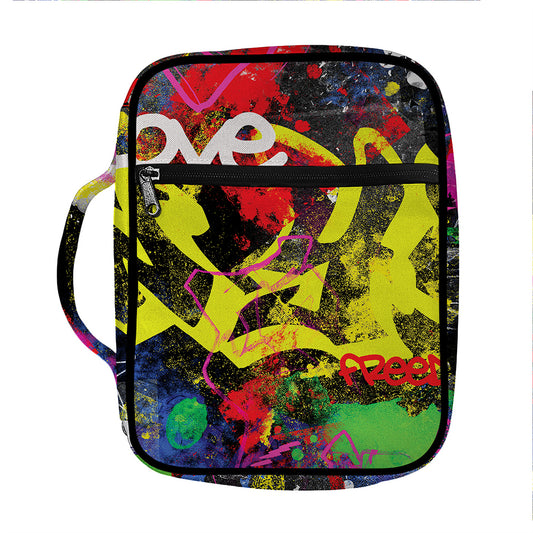 Love NYC Graffiti Print Front Pocket Bible Bag