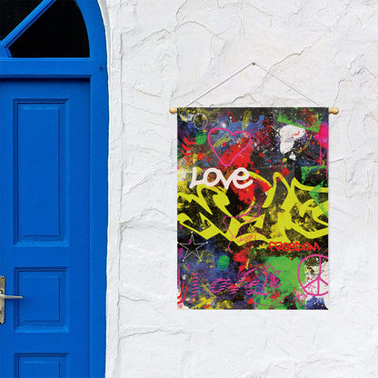 Love NYC Graffiti Print Garden Flag