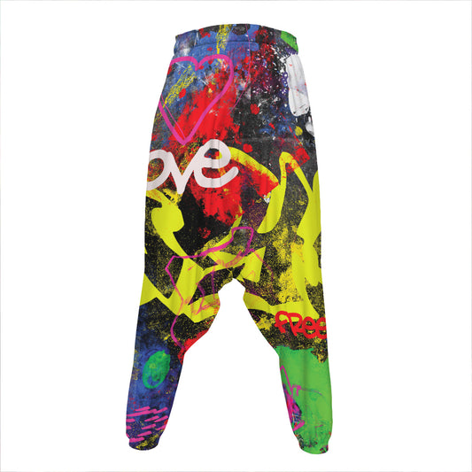 Love NYC Graffiti Print Hammer Pants