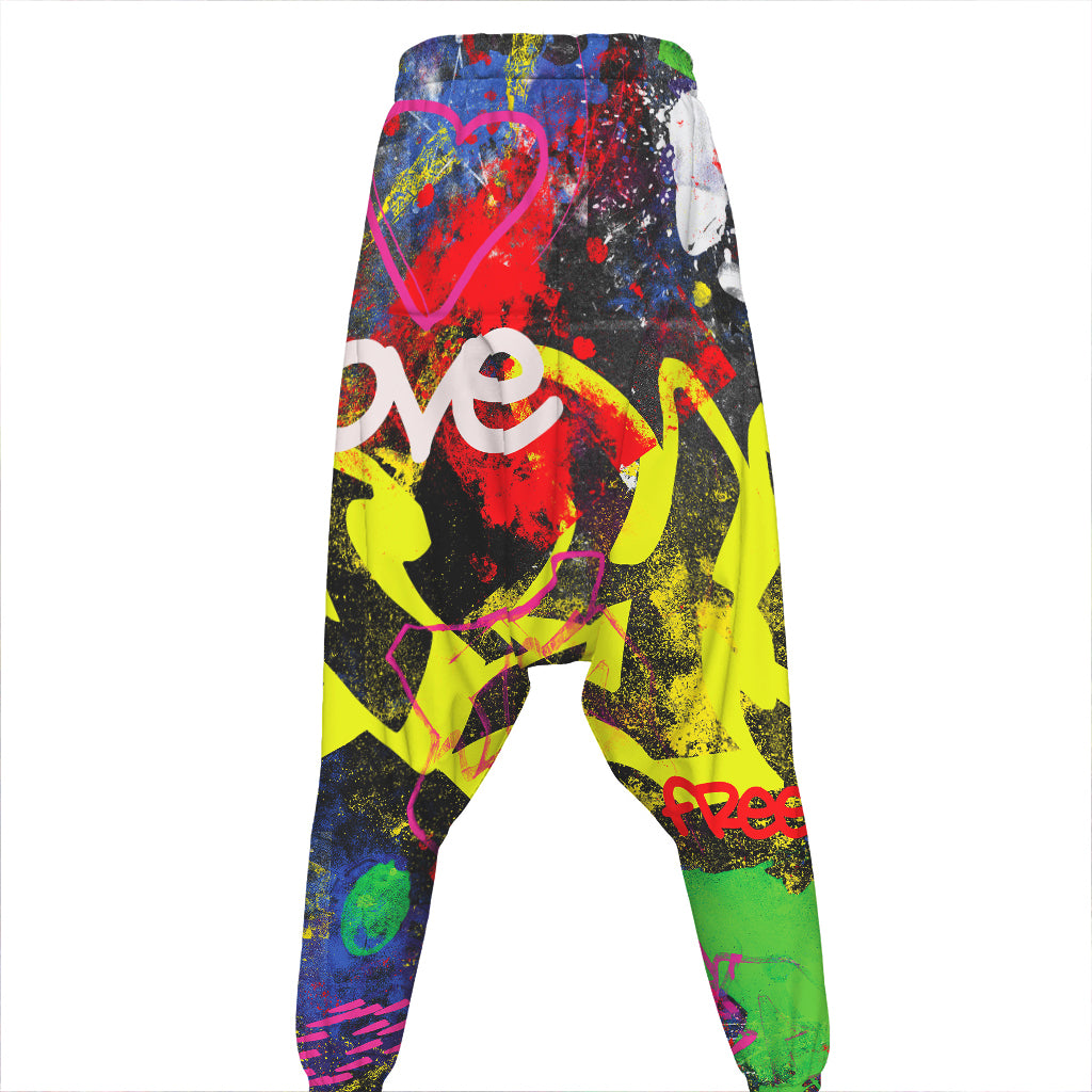 Love NYC Graffiti Print Hammer Pants