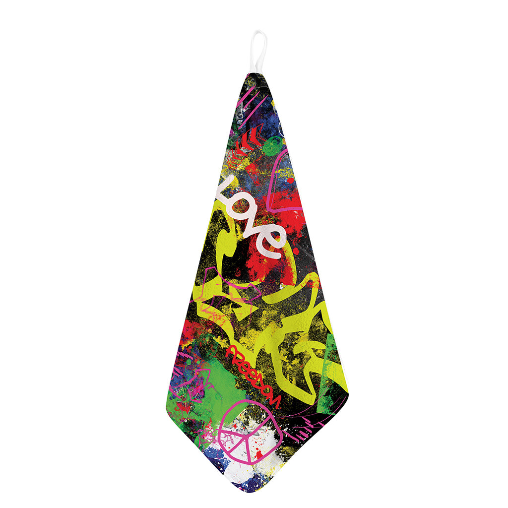 Love NYC Graffiti Print Hand Towel