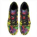 Love NYC Graffiti Print High Top Leather Sneakers