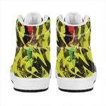 Love NYC Graffiti Print High Top Leather Sneakers