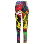 Love NYC Graffiti Print High-Waisted Pocket Leggings