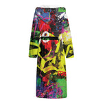 Love NYC Graffiti Print Hooded Bathrobe