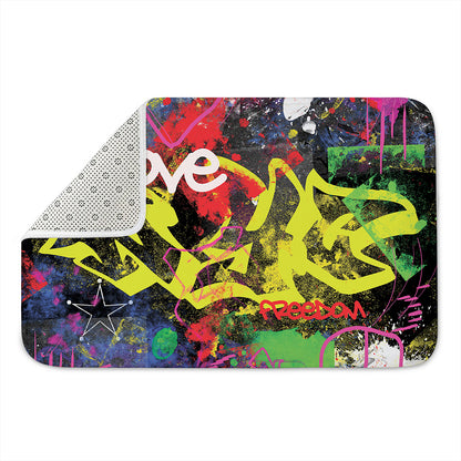 Love NYC Graffiti Print Indoor Door Mat