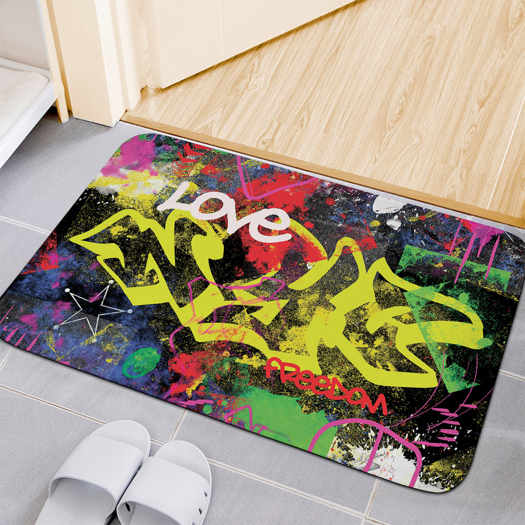 Love NYC Graffiti Print Indoor Door Mat