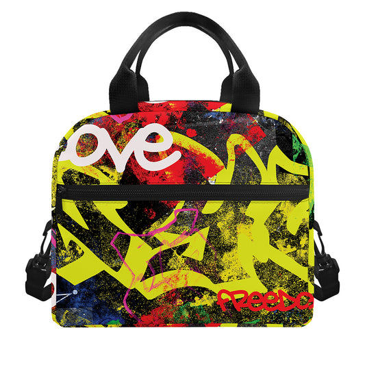 Love NYC Graffiti Print Insulated Lunch Bag