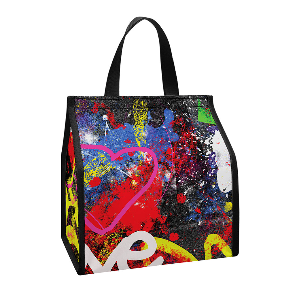 Love NYC Graffiti Print Insulated Lunch Tote