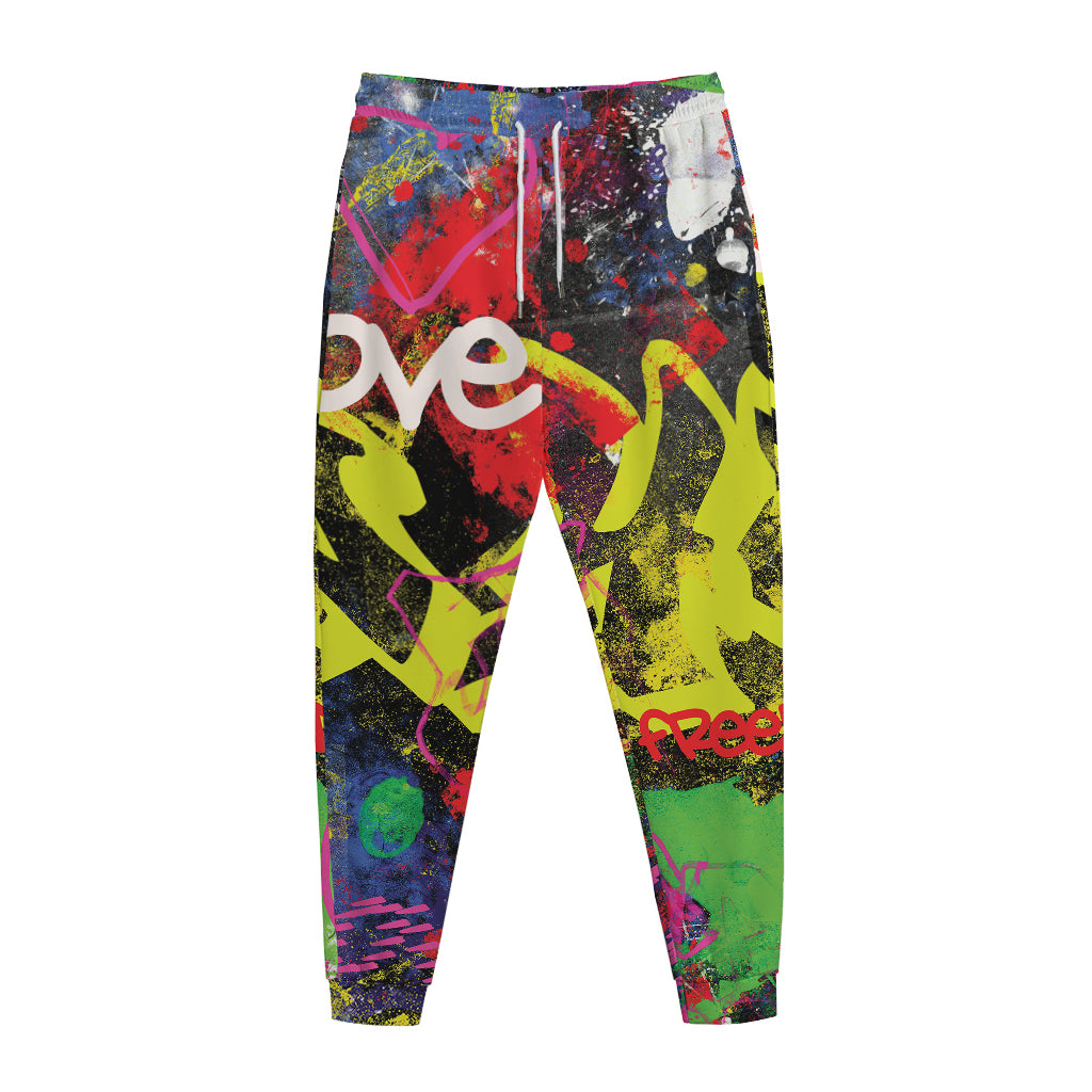 Love NYC Graffiti Print Jogger Pants