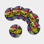Love NYC Graffiti Print Leather Coaster Set