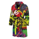 Love NYC Graffiti Print Men's Bathrobe