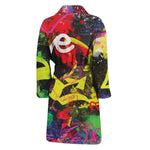 Love NYC Graffiti Print Men's Bathrobe