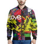 Love NYC Graffiti Print Men's Bomber Jacket