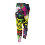 Love NYC Graffiti Print Men's Compression Pants