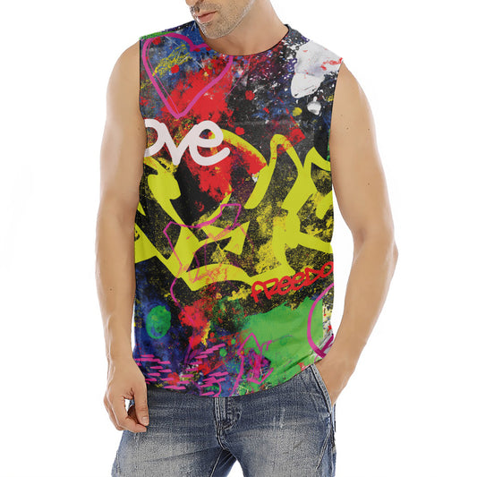 Love NYC Graffiti Print Men's Fitness Tank Top
