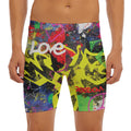 Love NYC Graffiti Print Men's Long Boxer Briefs