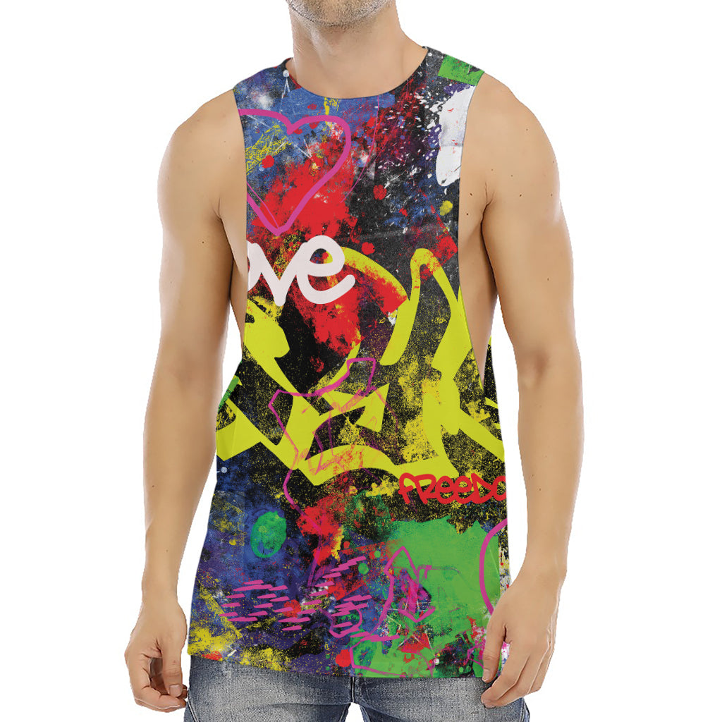 Love NYC Graffiti Print Men's Muscle Tank Top