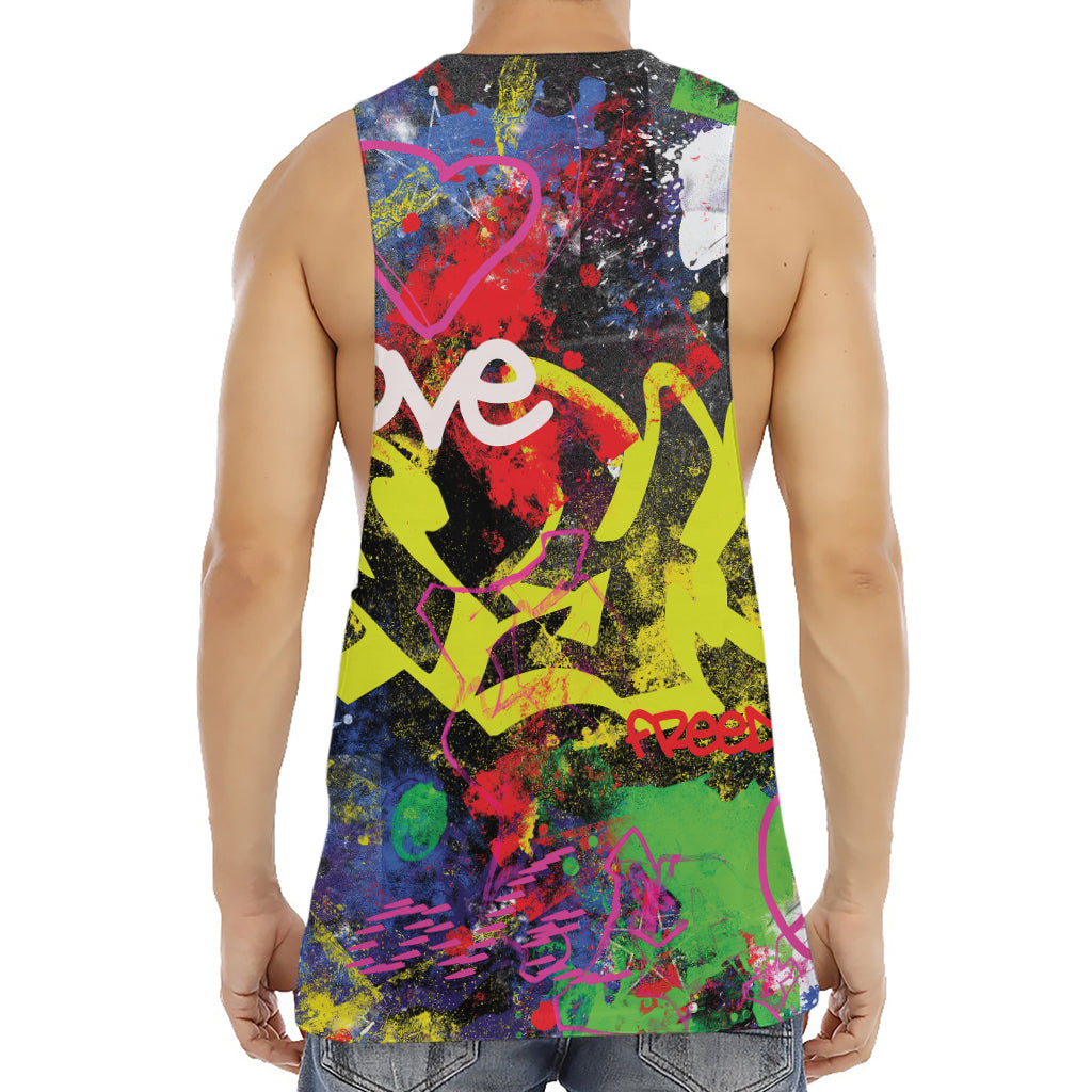 Love NYC Graffiti Print Men's Muscle Tank Top