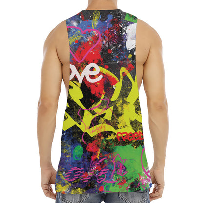 Love NYC Graffiti Print Men's Muscle Tank Top