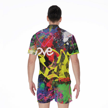 Love NYC Graffiti Print Men's Rompers