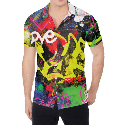 Love NYC Graffiti Print Men's Shirt