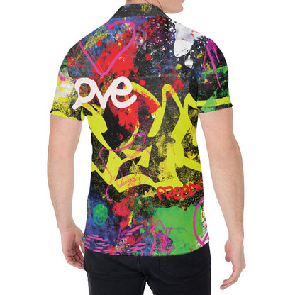 Love NYC Graffiti Print Men's Shirt