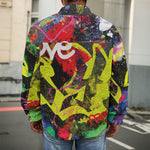 Love NYC Graffiti Print Men's Shirt Jacket