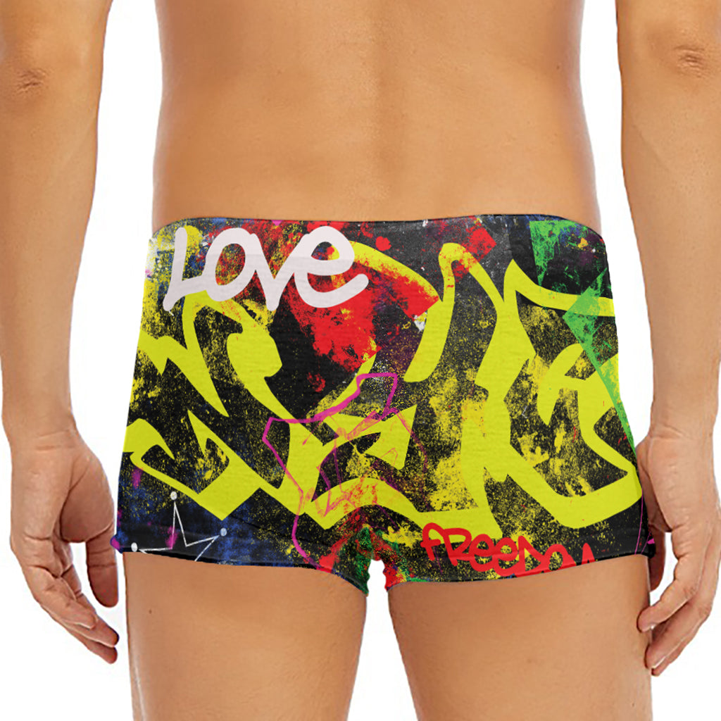 Love NYC Graffiti Print Men's Short Boxer Briefs