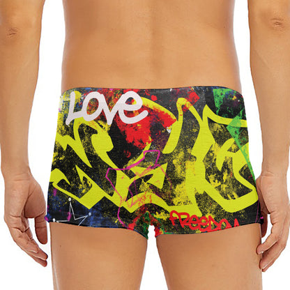 Love NYC Graffiti Print Men's Short Boxer Briefs