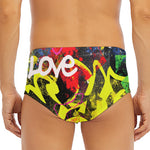 Love NYC Graffiti Print Men's Triangle Swim Briefs
