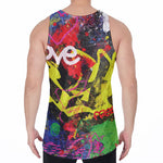 Love NYC Graffiti Print Men's Velvet Tank Top