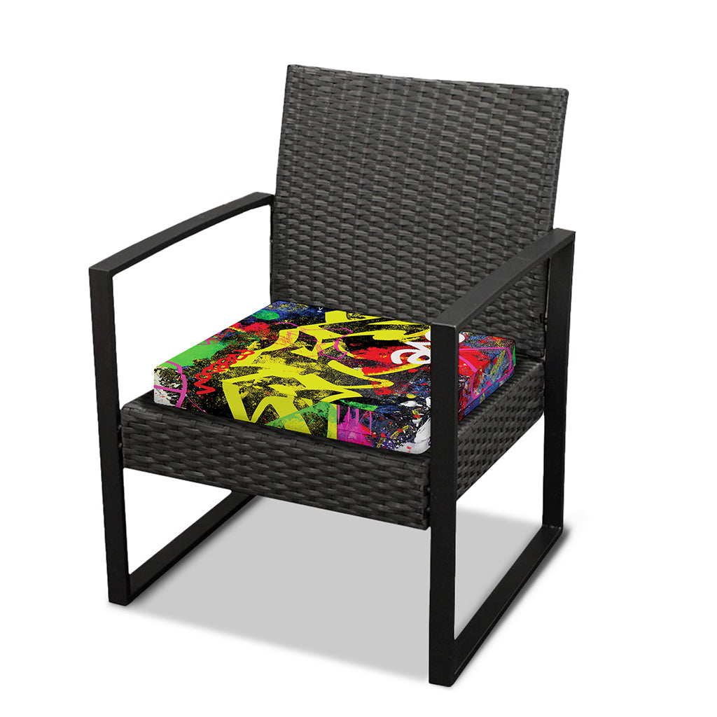 Love NYC Graffiti Print Outdoor Seat Cushion Cover