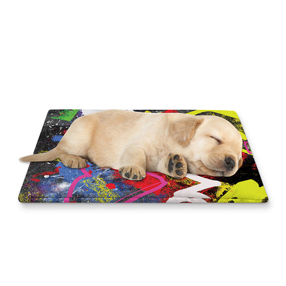 Love NYC Graffiti Print Pet Cooling Mat Cover