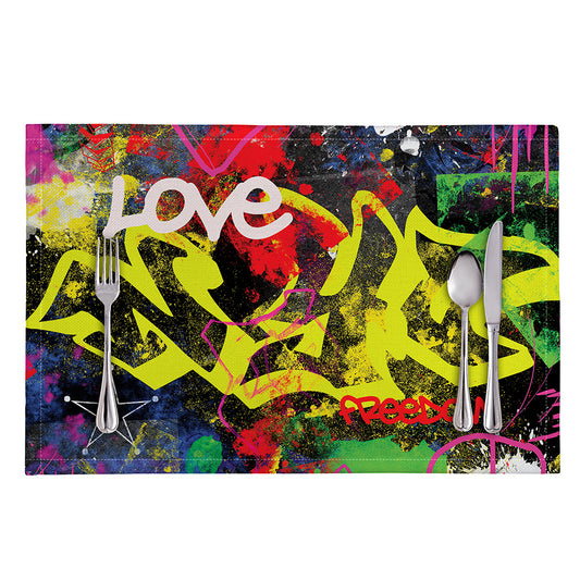 Love NYC Graffiti Print Placemat