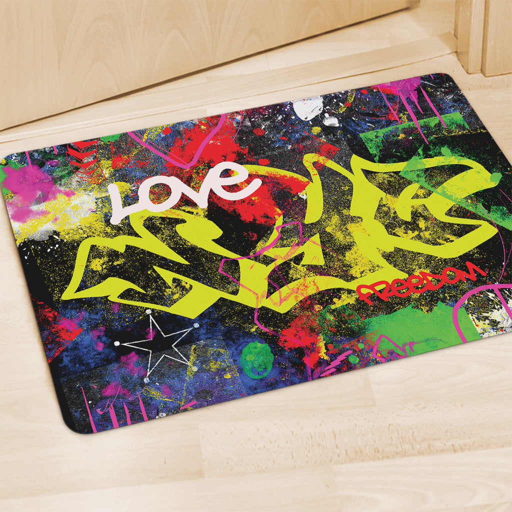 Love NYC Graffiti Print Polyester Doormat