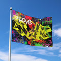 Love NYC Graffiti Print Polyester Flag