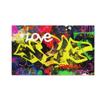 Love NYC Graffiti Print Polyester Flag