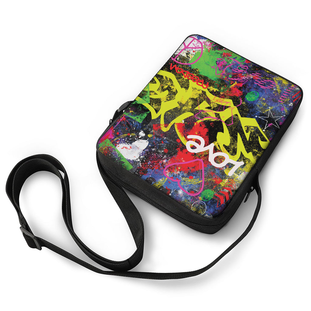 Love NYC Graffiti Print Rectangular Crossbody Bag