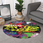 Love NYC Graffiti Print Round Rug