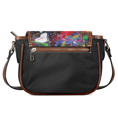 Love NYC Graffiti Print Saddle Bag