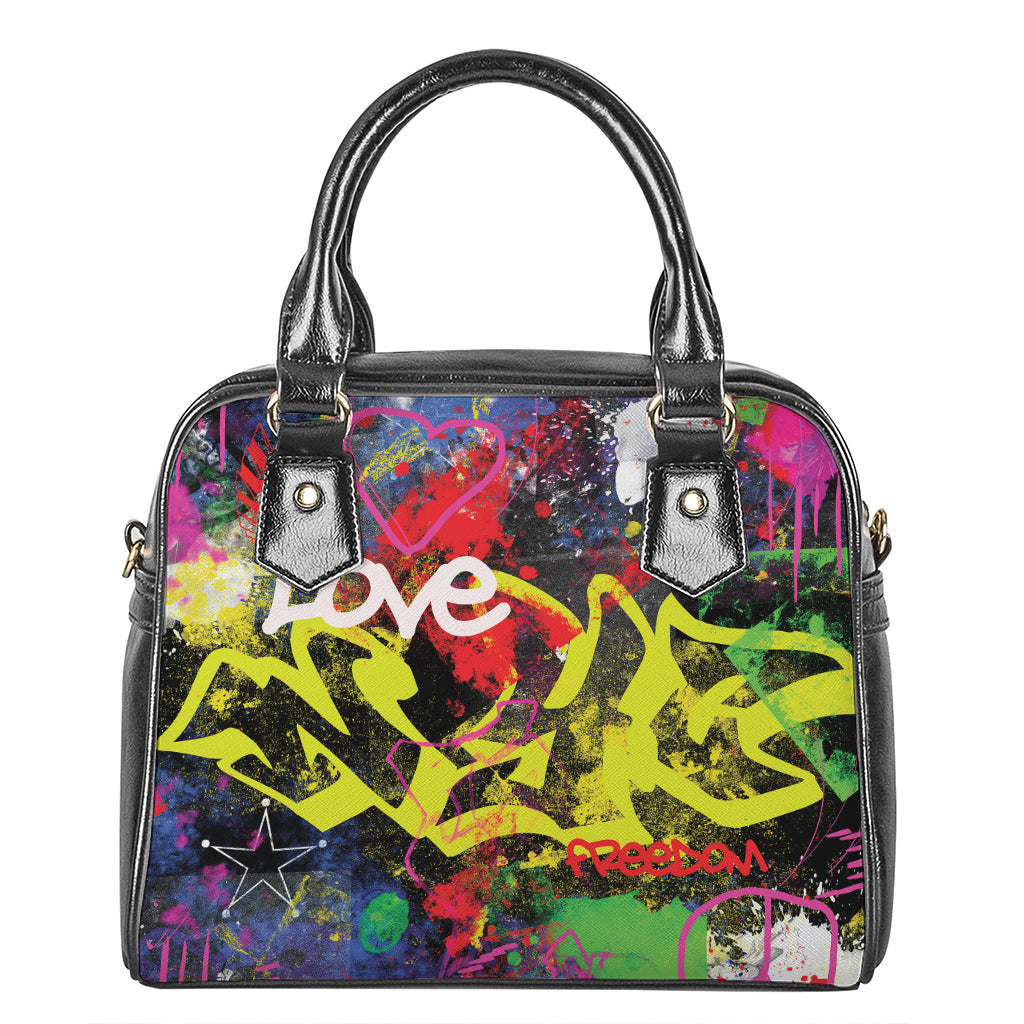 Love NYC Graffiti Print Shoulder Handbag