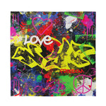 Love NYC Graffiti Print Silk Bandana